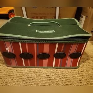 VGC Rubbermaid Ribbon Dispenser Organizer Plus Storage Striped Carry Handle